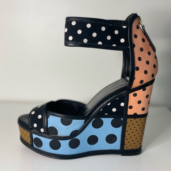 PIERRE HARDY Multicolored Polka Dot Wedge - Picture 1 of 8